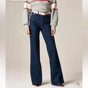 Jcrew Tall vintage flare jean with flap pockets